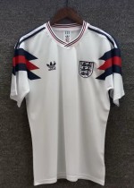 1990 England Home Retro Soccer Jersey