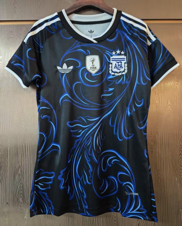 2026 World Cup Argentina Away Women Fans Soccer Jersey (女)