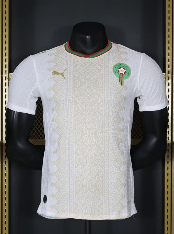 2026 World Cup Morocco Away Player Version Soccer Jersey