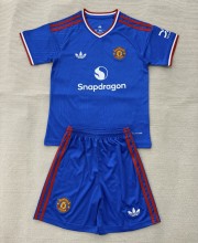 26-27 Man Utd Blue Special Edition Kids Soccer Jersey