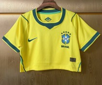 2026 Brazil Home Women Cheerleading Short-sleeved (女) 2026 Brazil Home Women Cheerleading Short-sleeved (女)