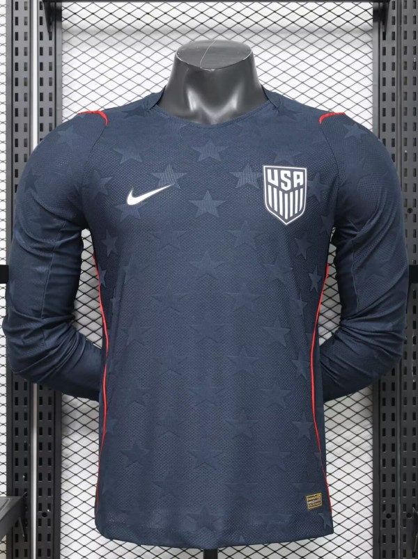 2026 World Cup USA Away Long Sleeve Player Version Soccer Jersey*长袖球员