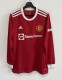 21-22 Man Utd Home Long Sleeve Fans Soccer Jersey (长袖)