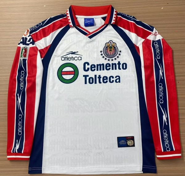 1999-2000 Chivas Away Long Sleeve Retro Soccer Jersey