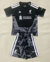 26-27 LIV Black Goalkeeper Kids Soccer Jersey