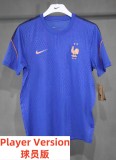 26-27 France Blue Player Version Training shirts