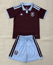 26-27 Aston Villa Home Kids Soccer Jersey