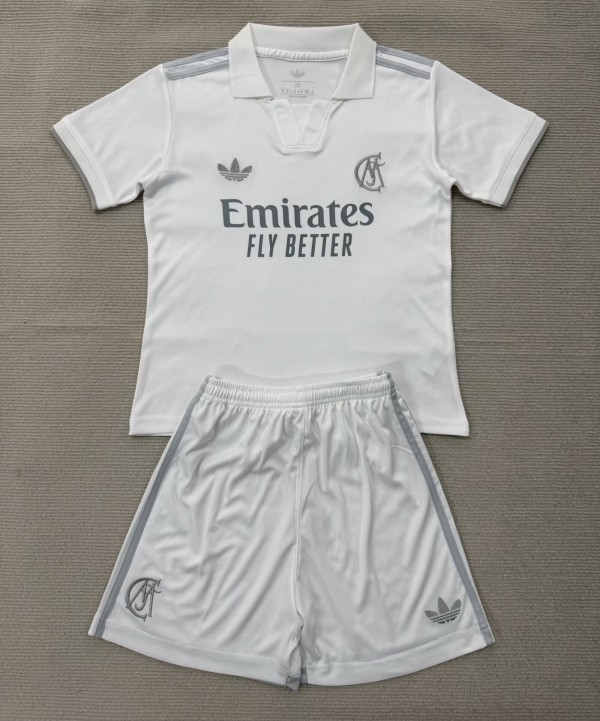 26-27 RMA White 125th Anniversary Edition Kids Soccer Jersey