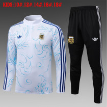 26-27 Argentina High Quality Kids Half Pull Tracksuit