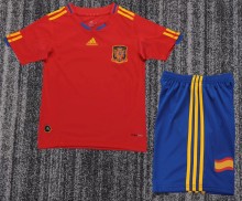 2010 Spain Home Retro Kids Soccer Jersey