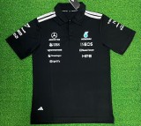 2026 Benz New Pattern Heat Transfer Printing Short Sleeve Racing Suit*有领