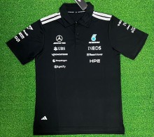 2026 Benz New Pattern Heat Transfer Printing Short Sleeve Racing Suit*有领