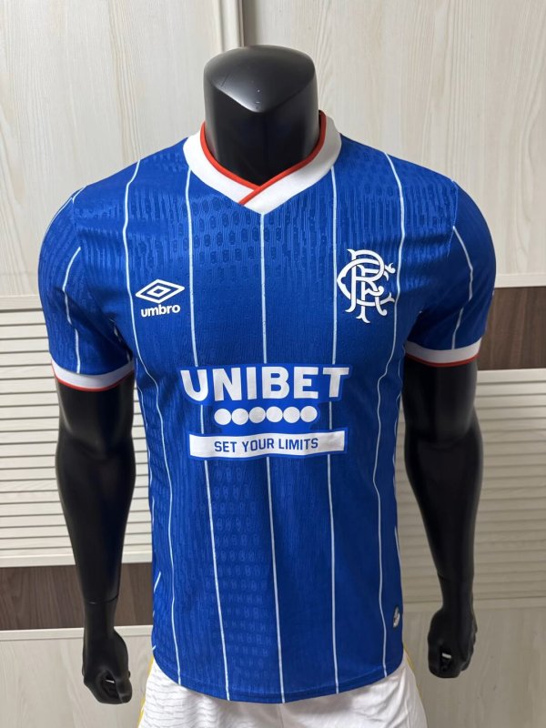 26-27 Rangers Home Player Version Soccer Jersey