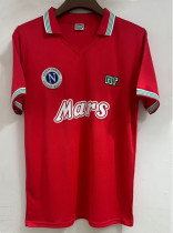 1988-1989 Napoli Third Red Retro Soccer Jersey 1988-1989 Napoli Third Red Retro Soccer Jersey