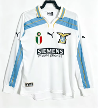 2000-2001 Lazio Away Long sleeves Retro Soccer Jersey