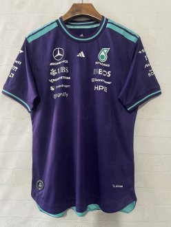 2026 F1 Benz New Pattern Short Sleeve Racing Suit