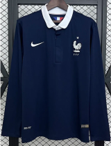 2014 France Home Long Sleeve Retro Soccer Jersey 2014 France Home Long Sleeve Retro Soccer Jersey