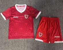 27-28 Wales Home Kids Soccer Jersey