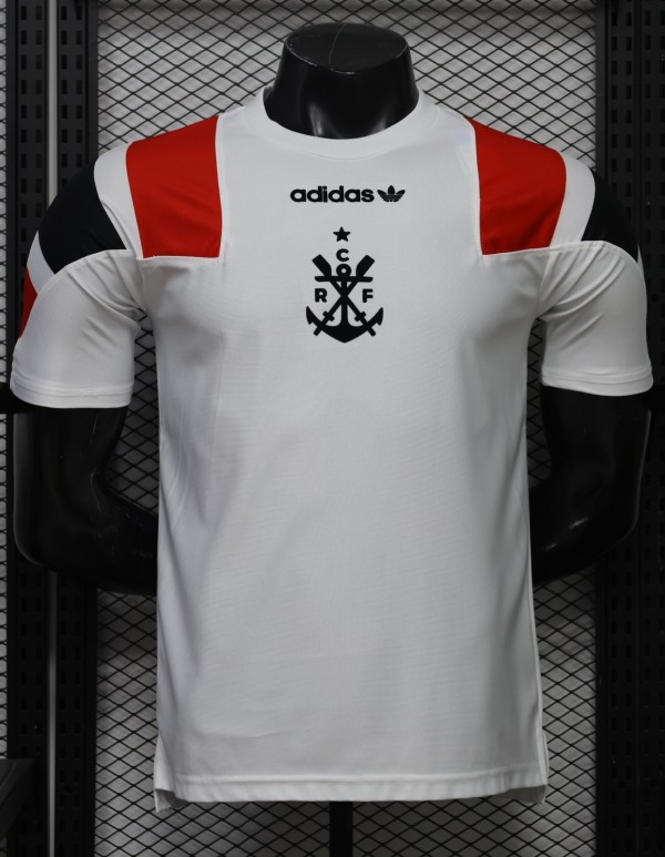 26-27 Flamengo EQT White Player Version Training Shirts