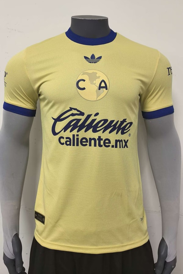26-27 Club America Yellow 110th Anniversary Edition Player Version Soccer Jersey*带广告