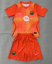26-27 BAR Orange GoalKeeper Kids Soccer Jersey
