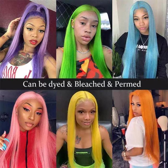 13X4 Transparent Lace Front Straight Lace Frontal Wig 613 Blonde Human Hair Wigs