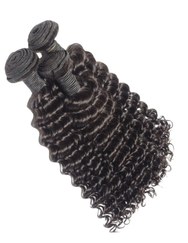 Luxury human hair deep curly bundles