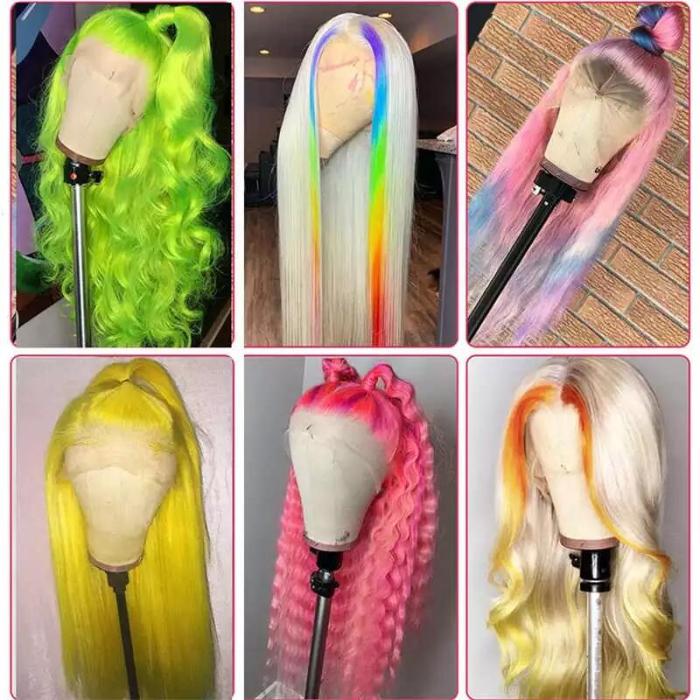 13X4 Transparent Lace Front Straight Lace Frontal Wig 613 Blonde Human Hair Wigs