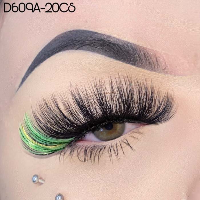 Synthetic Colorful Glitter Lashes （MOQ 10）