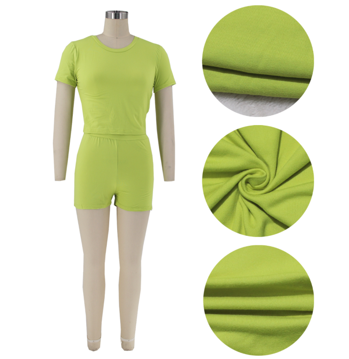 Women Fashion Plain 2 pcs Casual Set