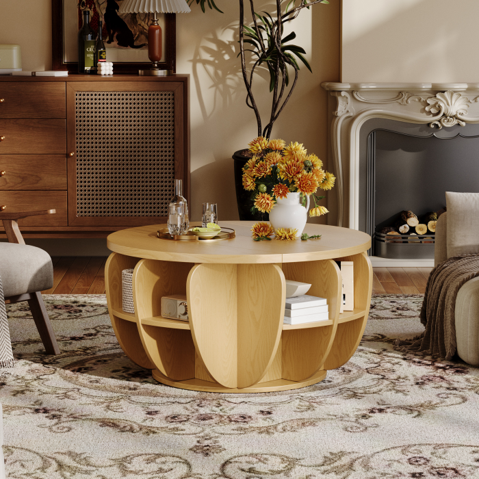 UGTOO 32.68-inch diameter circular coffee lift table