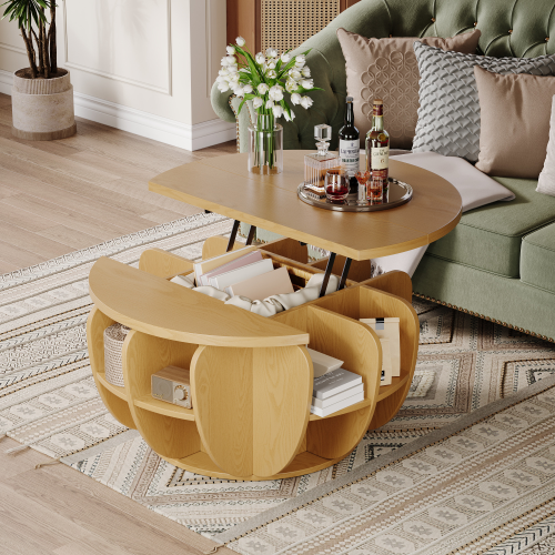 UGTOO 32.68-inch diameter circular coffee lift table