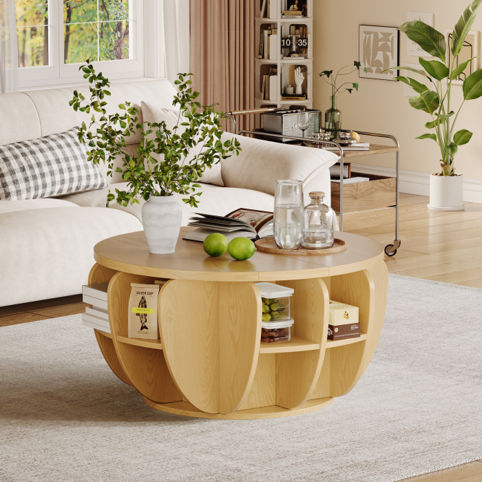 UGTOO 32.68-inch diameter circular coffee lift table