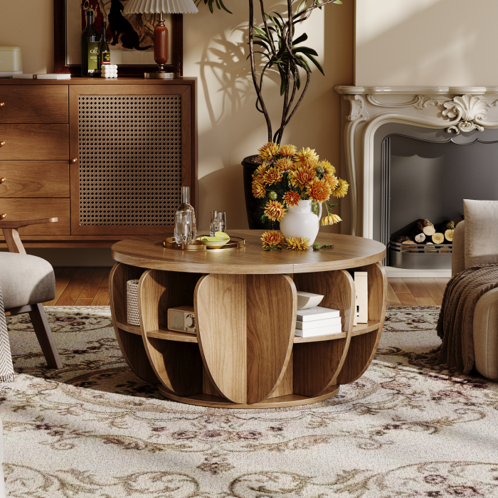 UGTOO 32.68-inch diameter circular coffee lift table