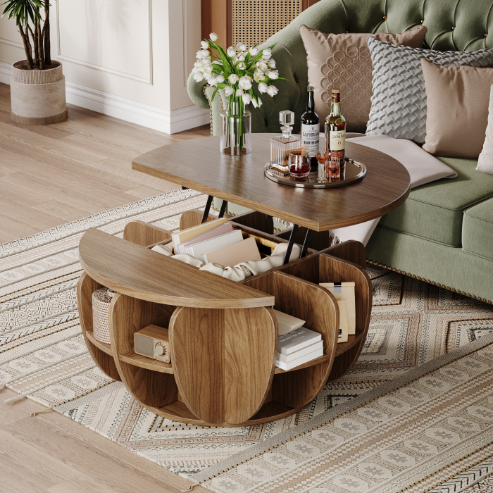 UGTOO 32.68-inch diameter circular coffee lift table