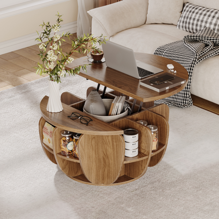 UGTOO 32.68-inch diameter circular coffee lift table