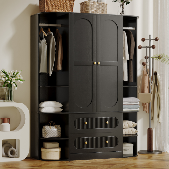 UGTOO 47.24Inch Dual Door Multifunctional Wardrobe