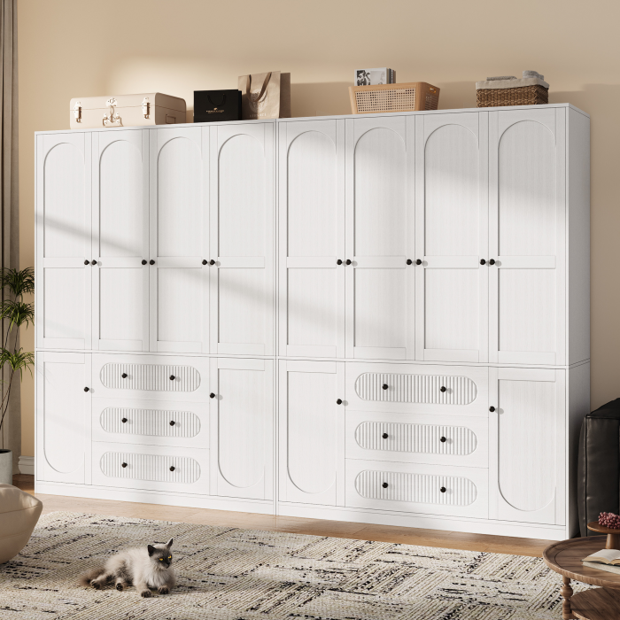 UGTOO 55.1Inch 4-Doors Large Wardrobe