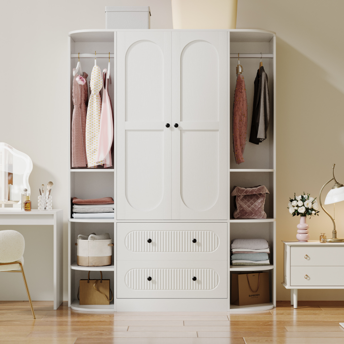 UGTOO 47.24Inch Dual Door Multifunctional Wardrobe