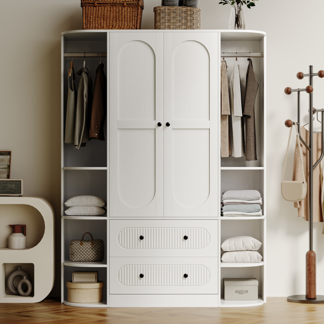 UGTOO 47.24Inch Dual Door Multifunctional Wardrobe