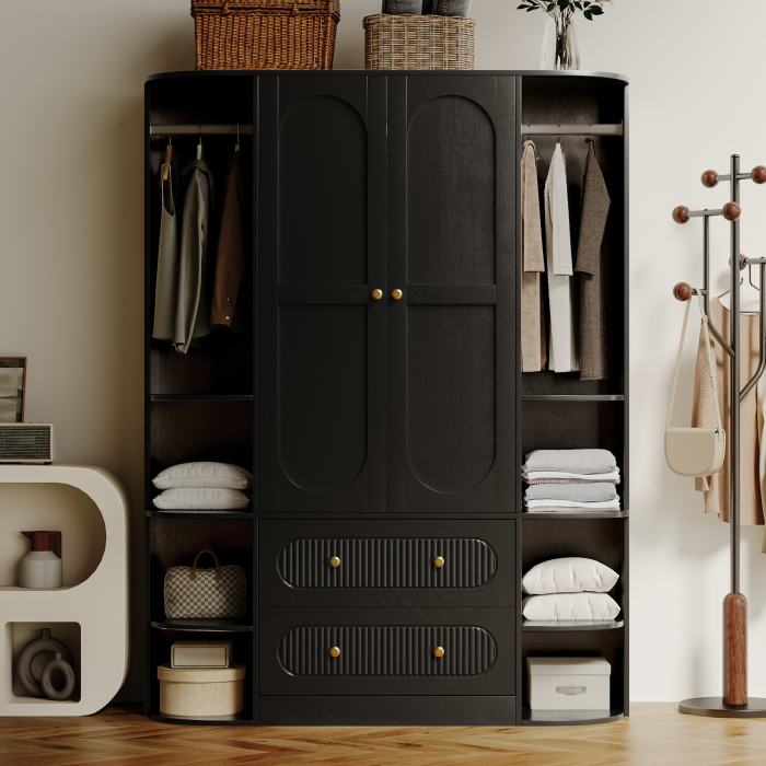 UGTOO 47.24Inch Dual Door Multifunctional Wardrobe