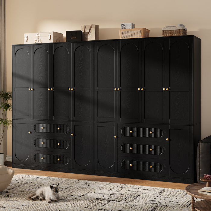 UGTOO 55.1Inch 4-Doors Large Wardrobe