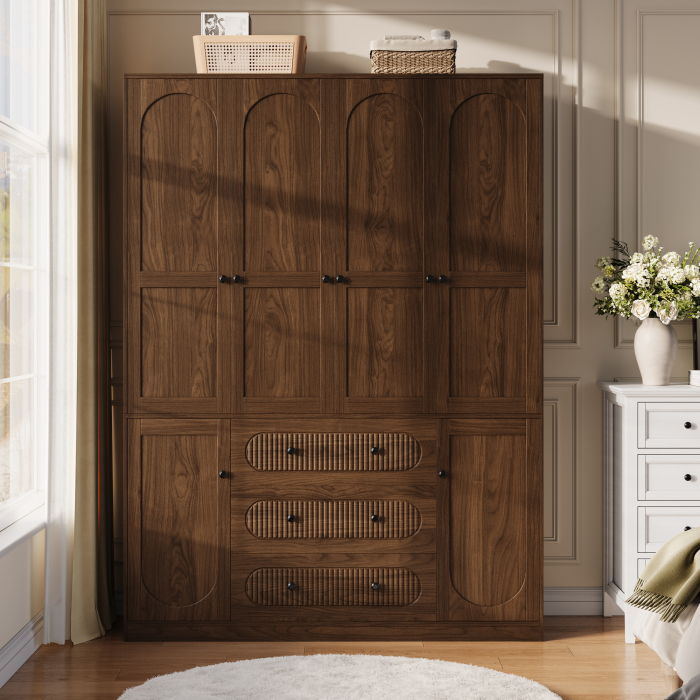 UGTOO 55.1Inch 4-Doors Large Wardrobe