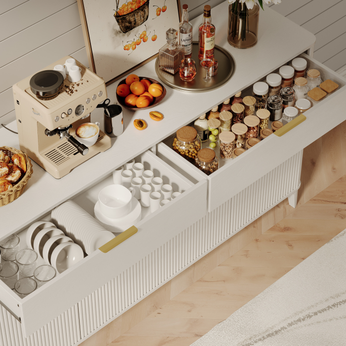 UGTOO 63In Modern Sideboard Buffet Cabinet | Kitchen Credenza