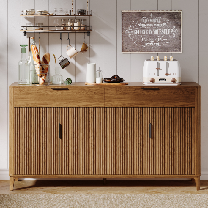 UGTOO 63In Modern Sideboard Buffet Cabinet | Kitchen Credenza