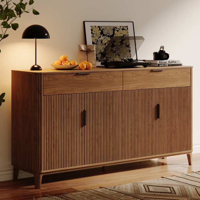 UGTOO 63In Modern Sideboard Buffet Cabinet | Kitchen Credenza