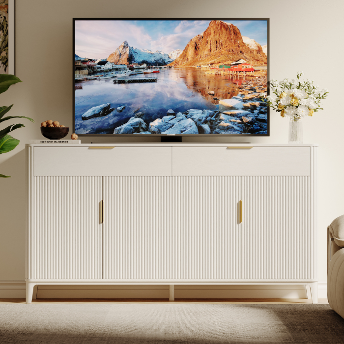 UGTOO 63In Modern Sideboard Buffet Cabinet | Kitchen Credenza