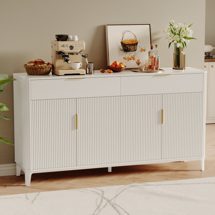 UGTOO 63In Modern Sideboard Buffet Cabinet | Kitchen Credenza