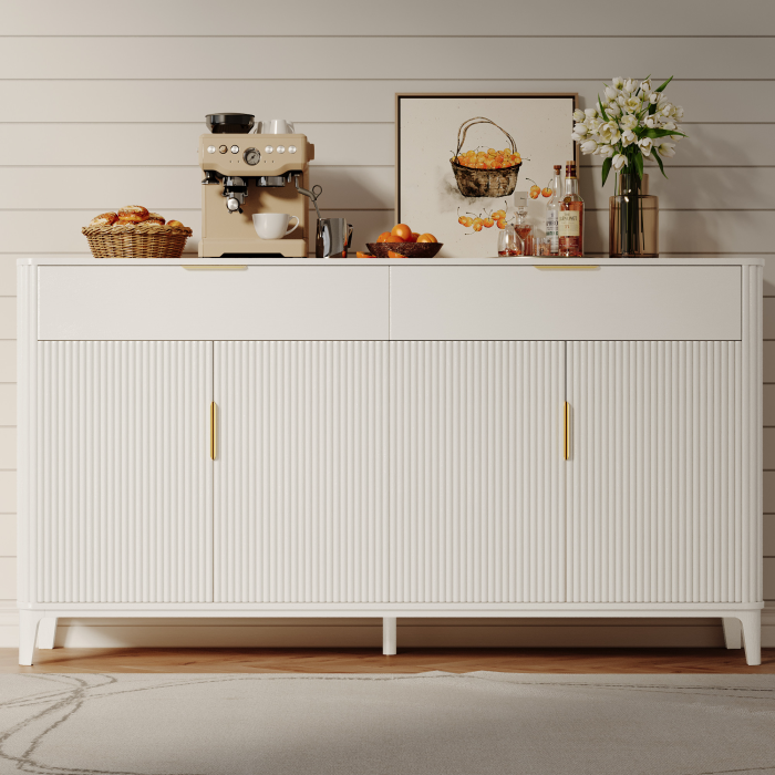 UGTOO 63In Modern Sideboard Buffet Cabinet | Kitchen Credenza
