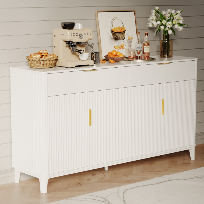 UGTOO 63In Modern Sideboard Buffet Cabinet | Kitchen Credenza